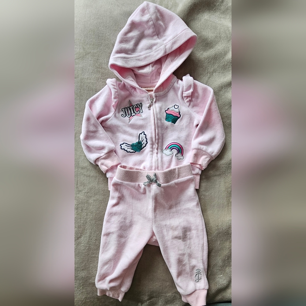 Juicy Couture Pink Baby Tracksuit - 6/9m